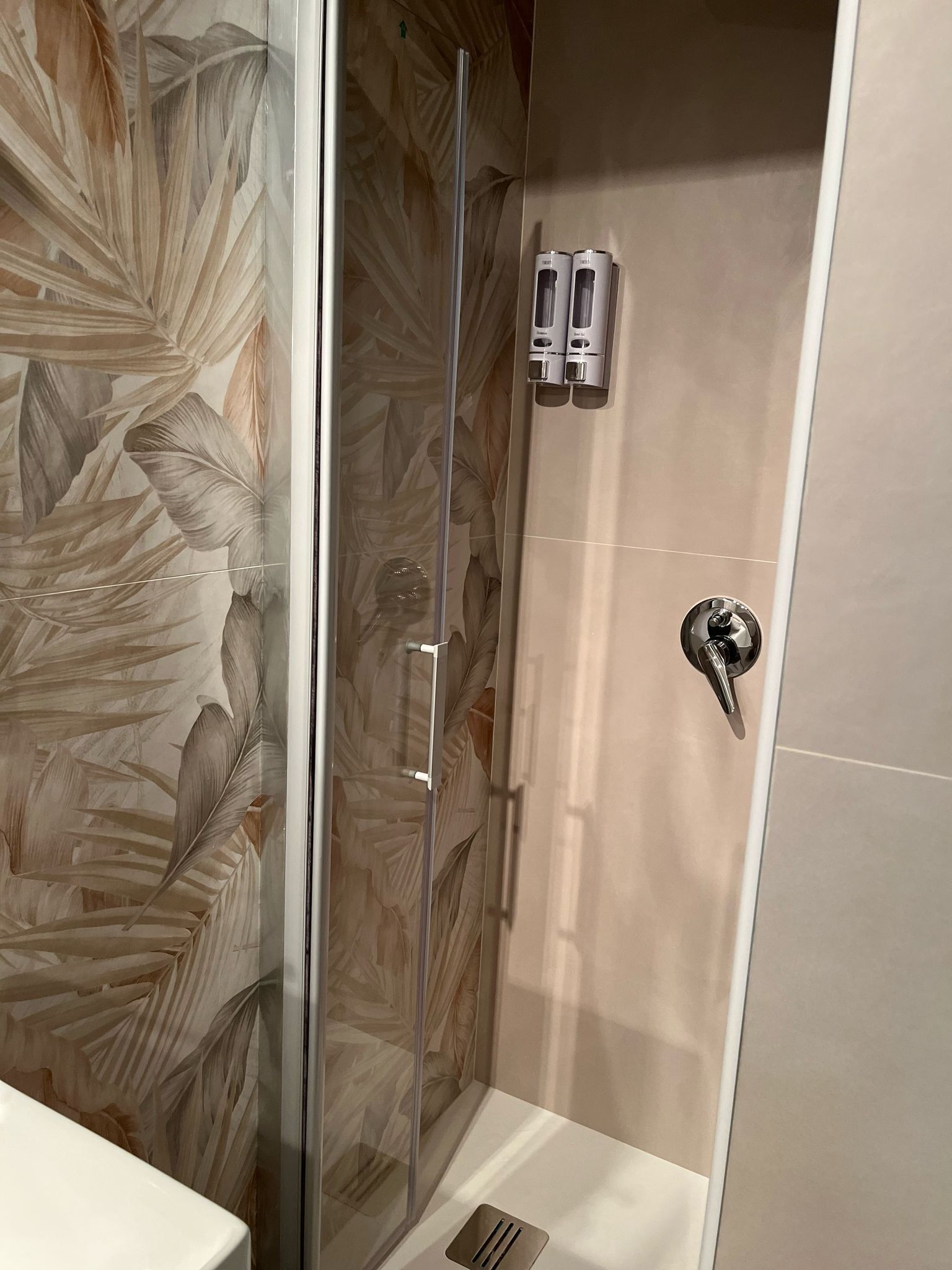 Doccia, asciugacapelli, asciugamani, sapone