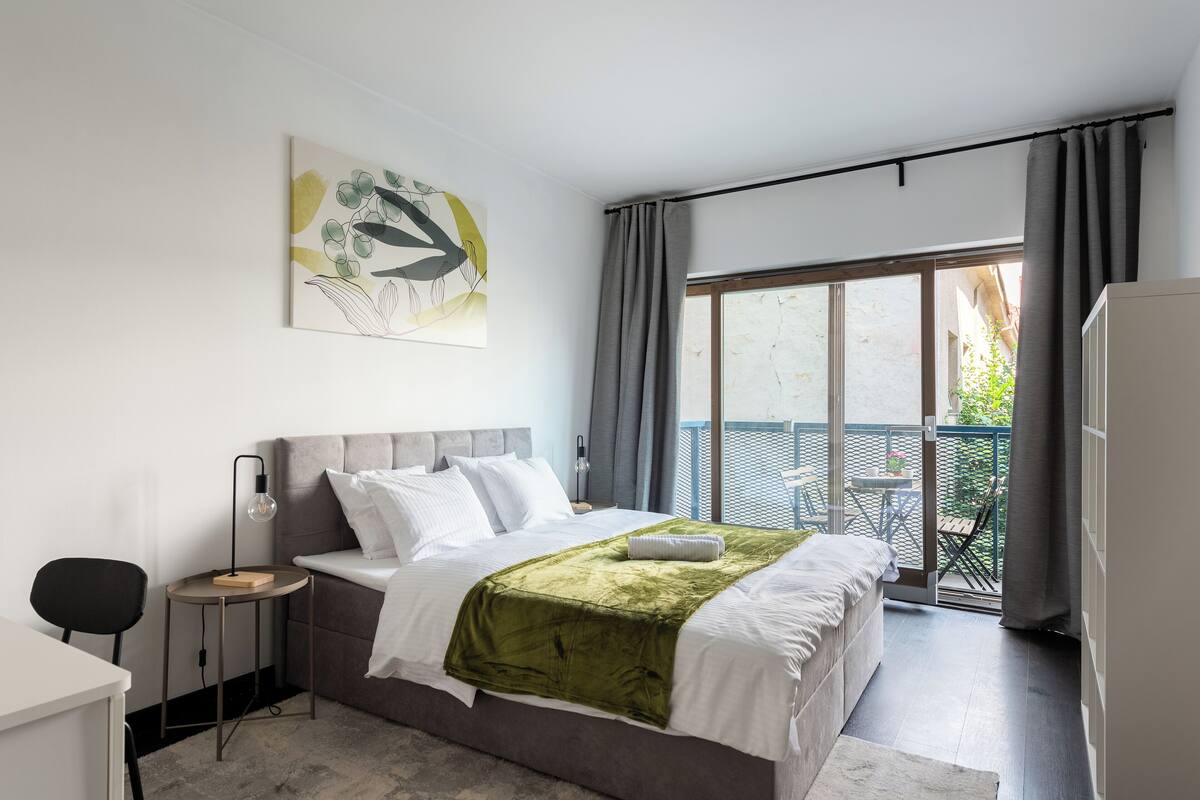Comfort appartement | Lakens van Egyptisch katoen, luxe beddengoed, verduisterende gordijnen