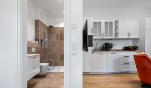 Shower, hair dryer