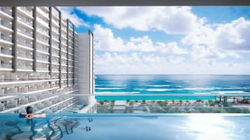 5 Außenpools, Sonnenschirme, Liegestühle