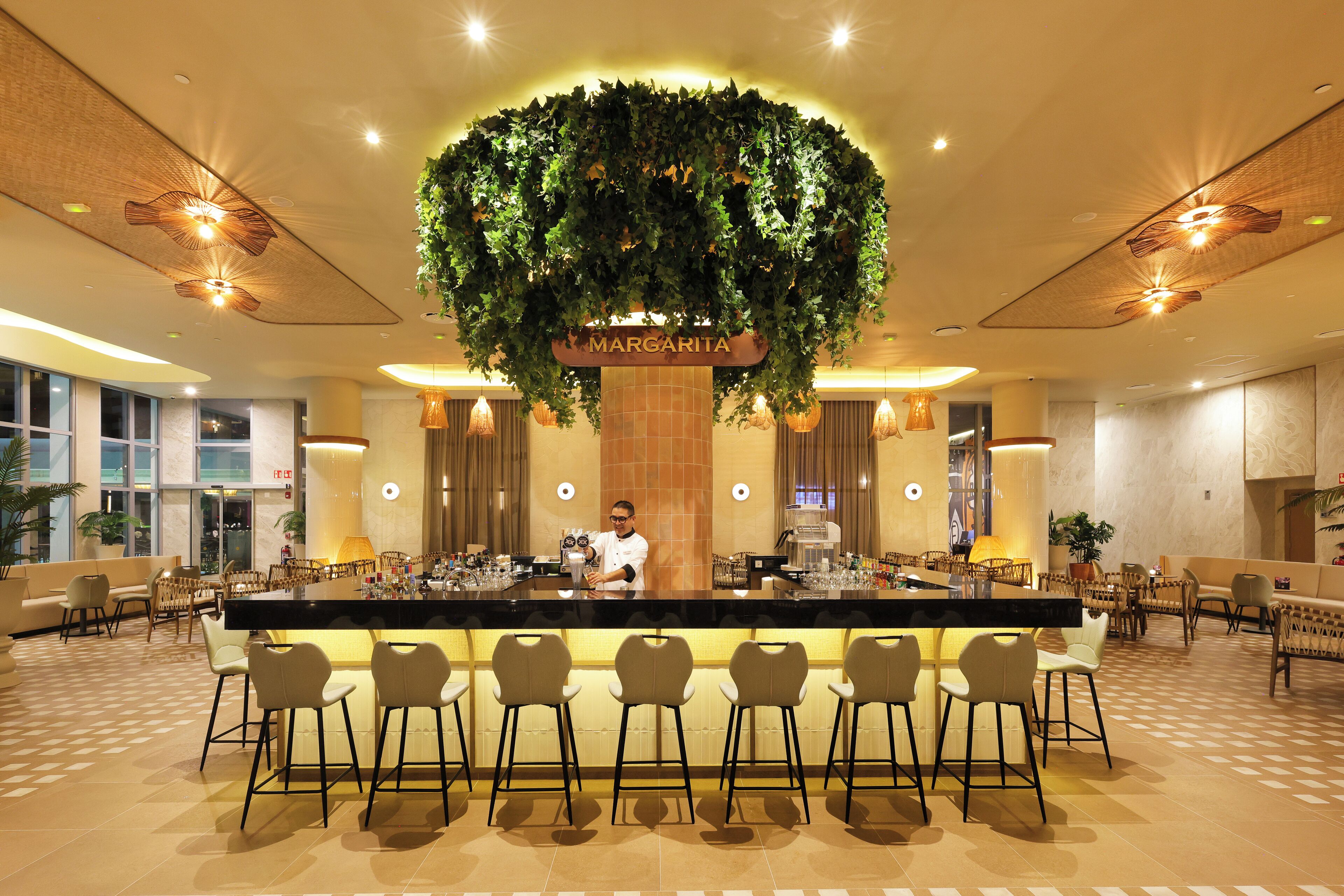 6 bars/lounges, 2 swim-up bars