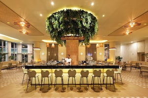 6 bares, 2 bares en la piscina