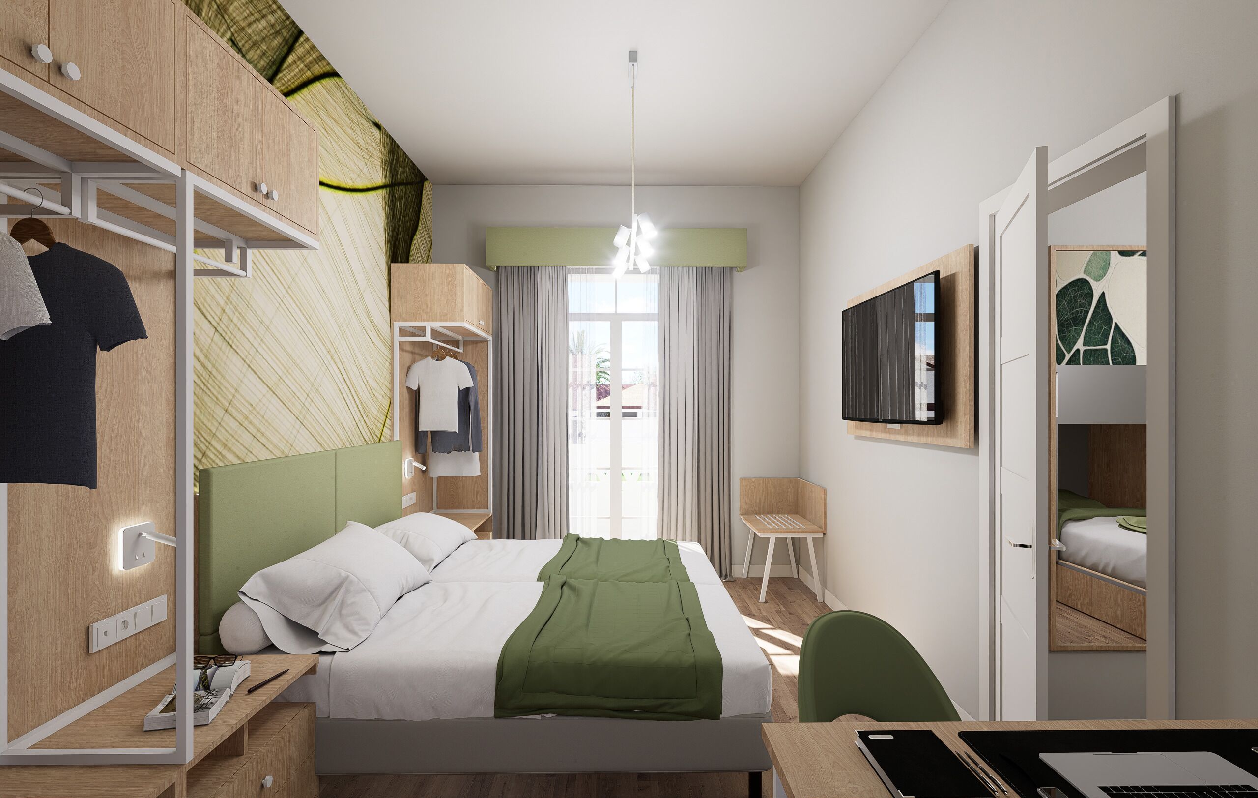 Bureau, espace de travail pour ordinateur portable, lits bébé (gratuits)