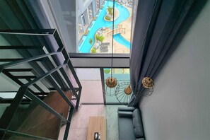 Design Condo, Balcony, Pool View | View from room - NaiHarn Duplex with Pool View UTL A310 (Rawai)