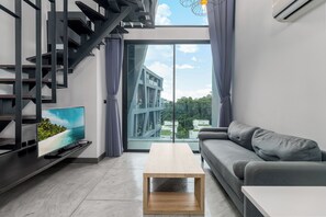 Living area - NaiHarn Duplex with Pool View UTL A310 (Rawai)