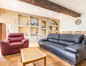 TV, fireplace, table tennis