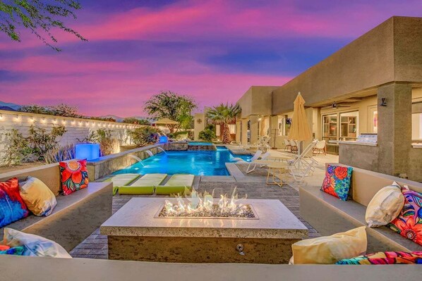 Una piscina riscaldata