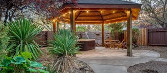 High Desert Haven Pool Table Garden Oasis & Gazebo