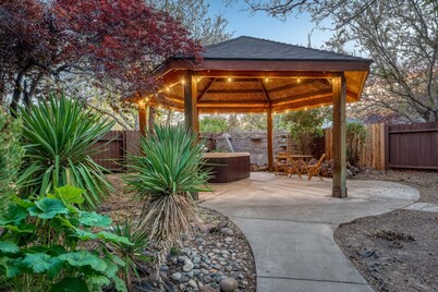 High Desert Haven Pool Table Garden Oasis & Gazebo