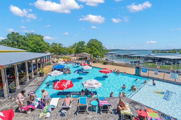 Pool - Lakeview Getaway at Rock Lane | Tiki Bar, Marina, Pools & Summer Vibes! (Branson)