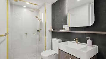 Towels, soap, toilet paper