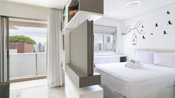 Apartamento | 1 dormitorio, cortinas opacas, tabla de planchar con plancha