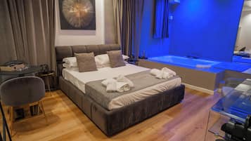 Luxus-Stadtwohnung | 1 Schlafzimmer, Schreibtisch, Verdunkelungsvorhänge