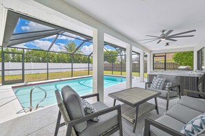A heated pool