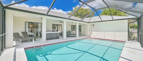 A heated pool