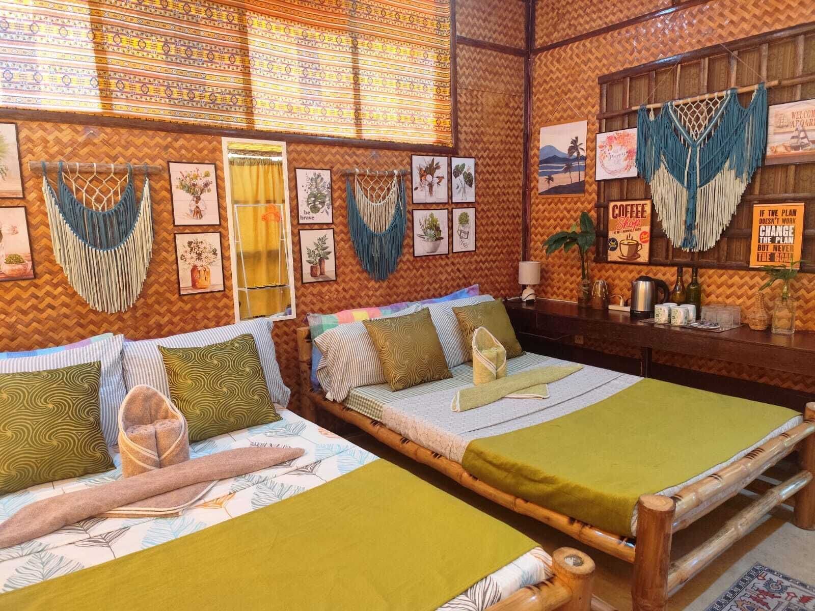 Family Twin Room, Garden View | Desk, laptop workspace, free WiFi, bed sheets