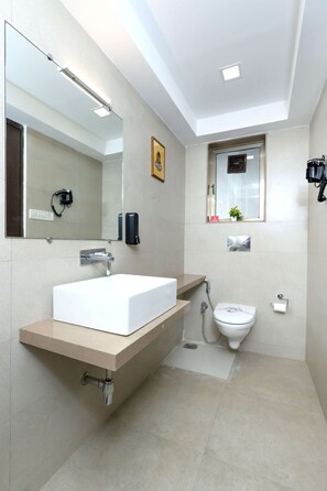 Hair dryer, towels
