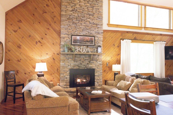 TV connectée, cheminée