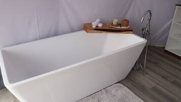 Towels, soap, toilet paper