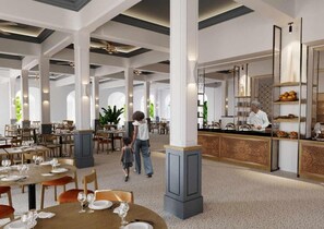 Free daily buffet breakfast