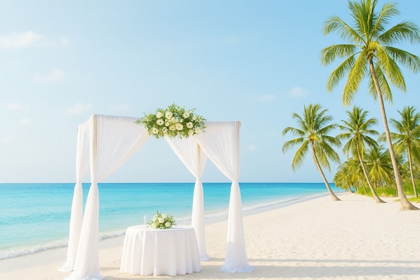 Outdoor wedding area