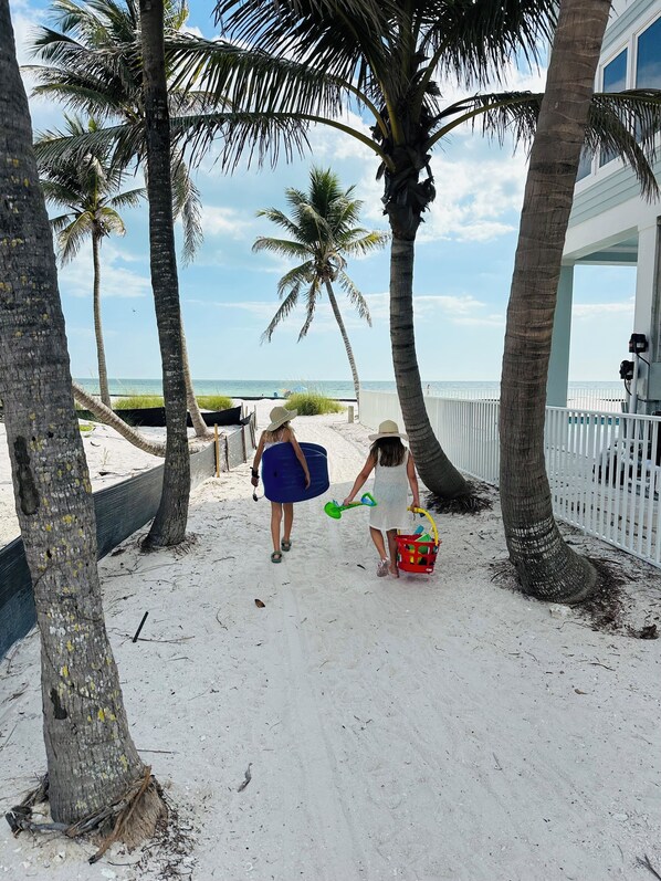 Sun loungers, beach towels