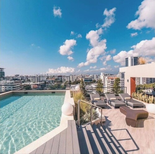 Cozy 1-bedroom apartment in nice Piantini with fitness room, WiFi