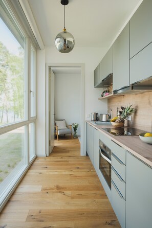 Fridge, oven, stovetop, dishwasher