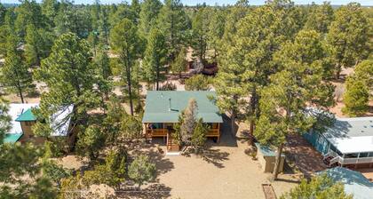 Charming 2-bedroom Cabin with WiFi, Wood Stove and AC in serene Heber-Overgaard!