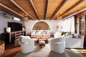 TV, fireplace, offices