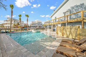 Outdoor pool, a heated pool