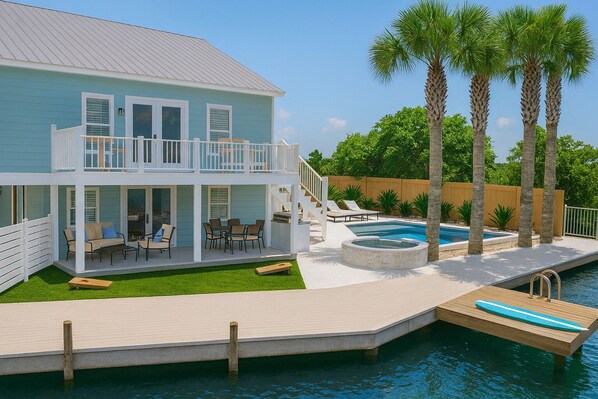 Outdoor pool, a heated pool