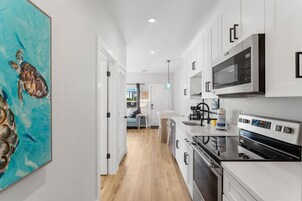 Cottage, 2 Bedrooms, Resort View (Sea Turtle) | Private kitchen | Full-size fridge, microwave, oven, stovetop