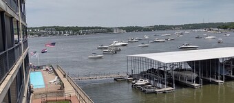 3BR/3BA lakefront with amazing views in great location.  Boat slip.  Elevator 
