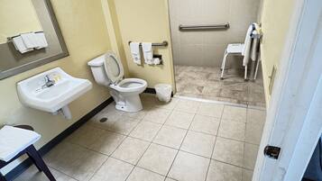 Towels, soap, shampoo, toilet paper
