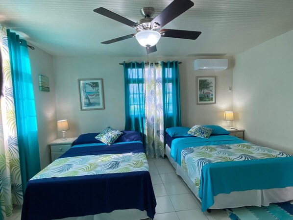 2 bedrooms, iron/ironing board, WiFi, bed sheets