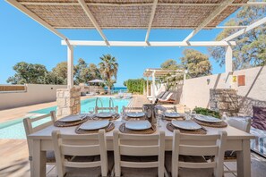 Villa, 4 Bedrooms, Smoking, Private Pool | Balcony view - Almirikia Villa (Rethymno)