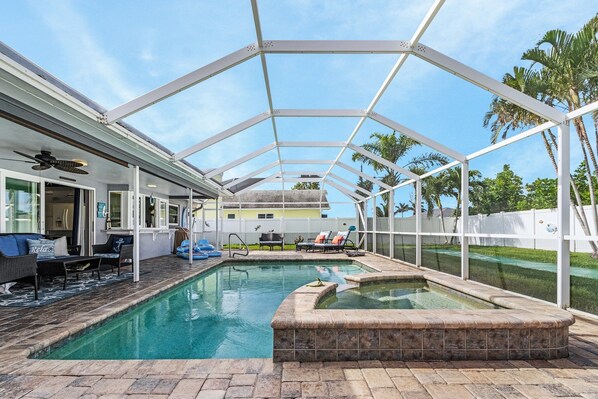 A heated pool