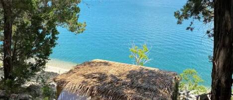 Solstolar och strandhanddukar