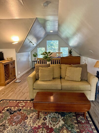 Cozy vineyard studio in welcoming Healdsburg with WiFi, AC, fireplace, jacuzzi