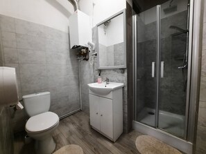 Douche, sèche-cheveux, papier toilette