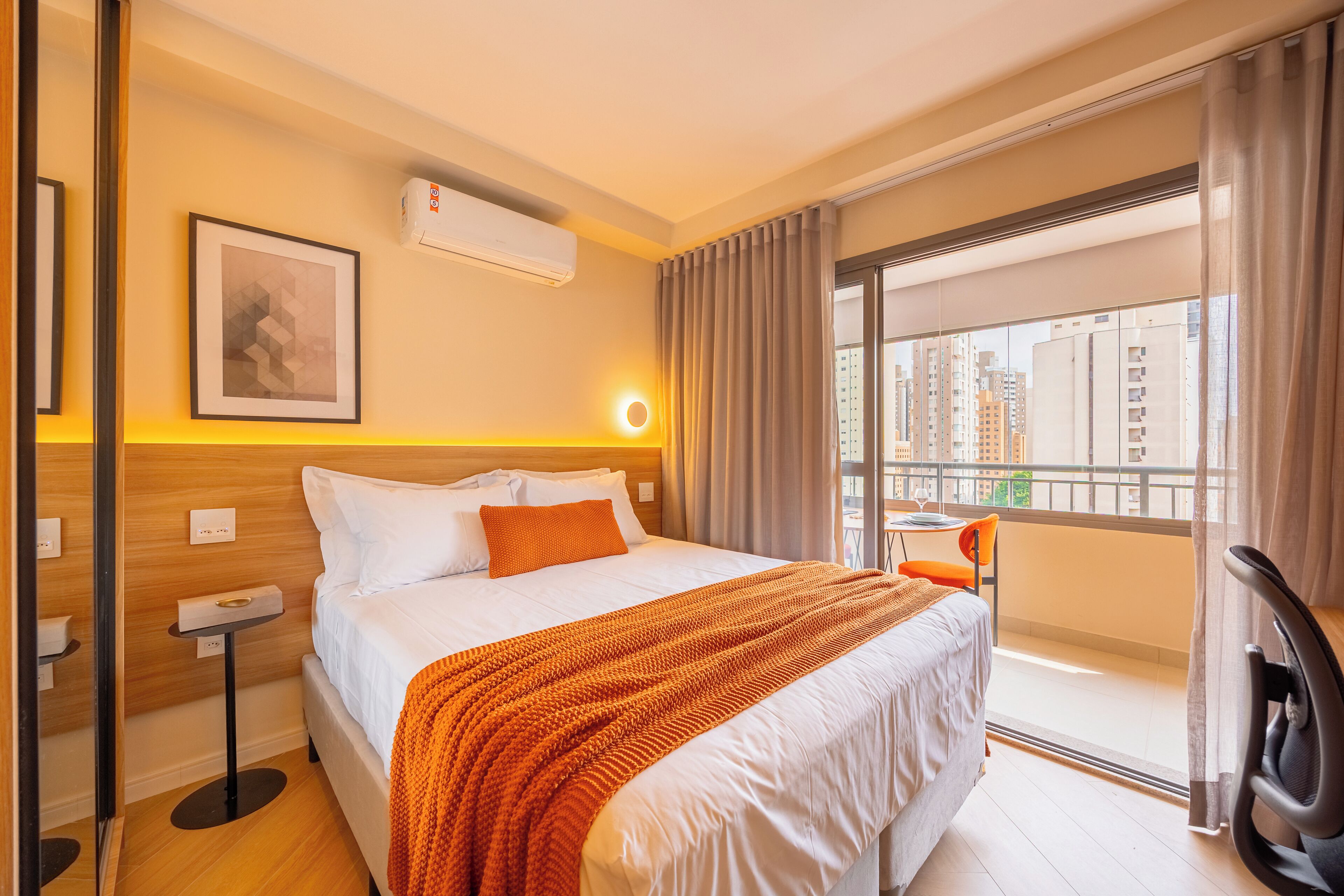 华丽开间, 阳台 | 办公桌、笔记本电脑工作区、免费 WiFi