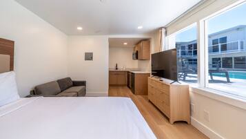 Quarto casal luxo, 1 cama Queen e sofá-cama | Wi-Fi de cortesia, roupa de cama