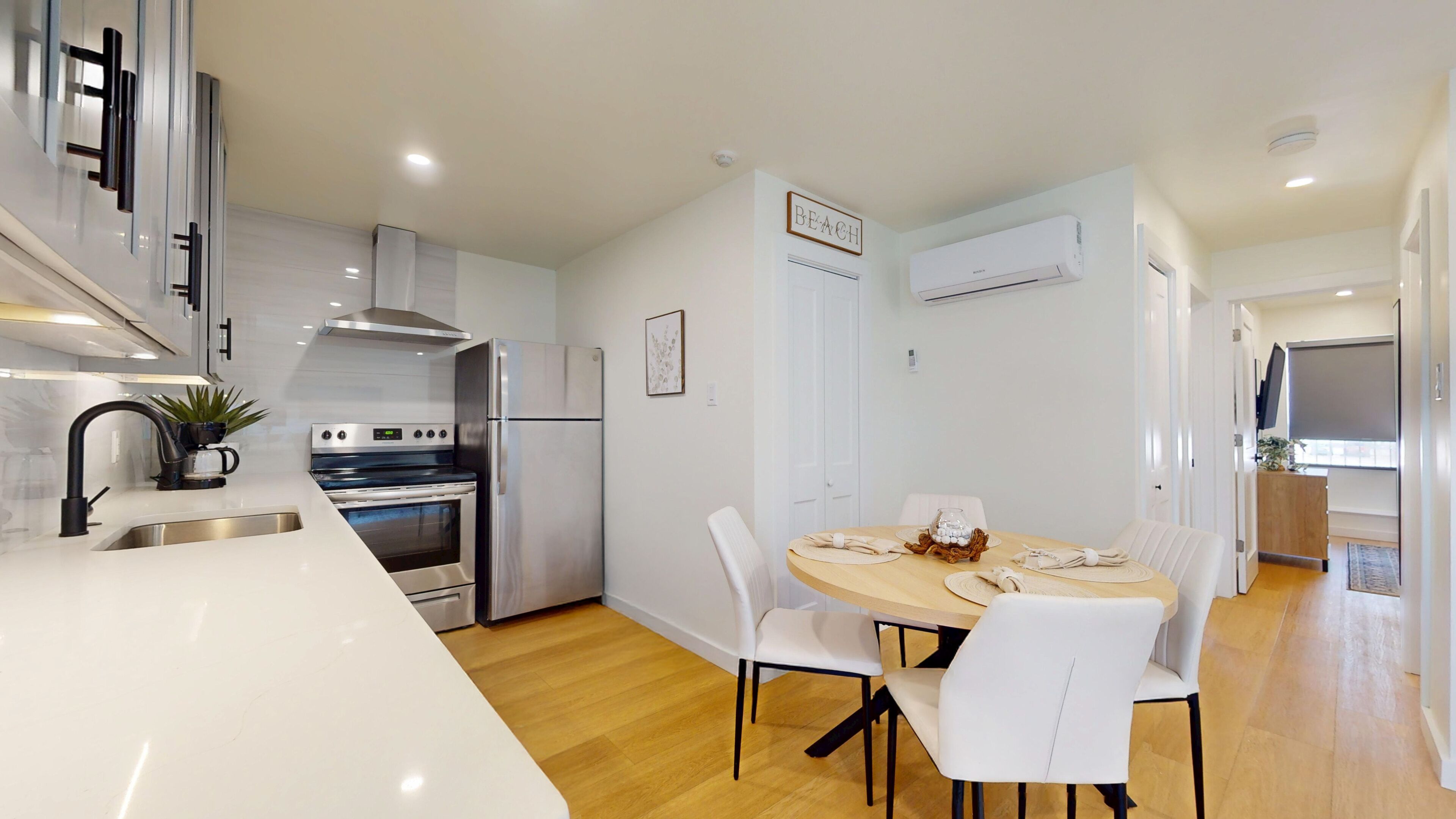 Mini-fridge, microwave, stovetop, dishwasher