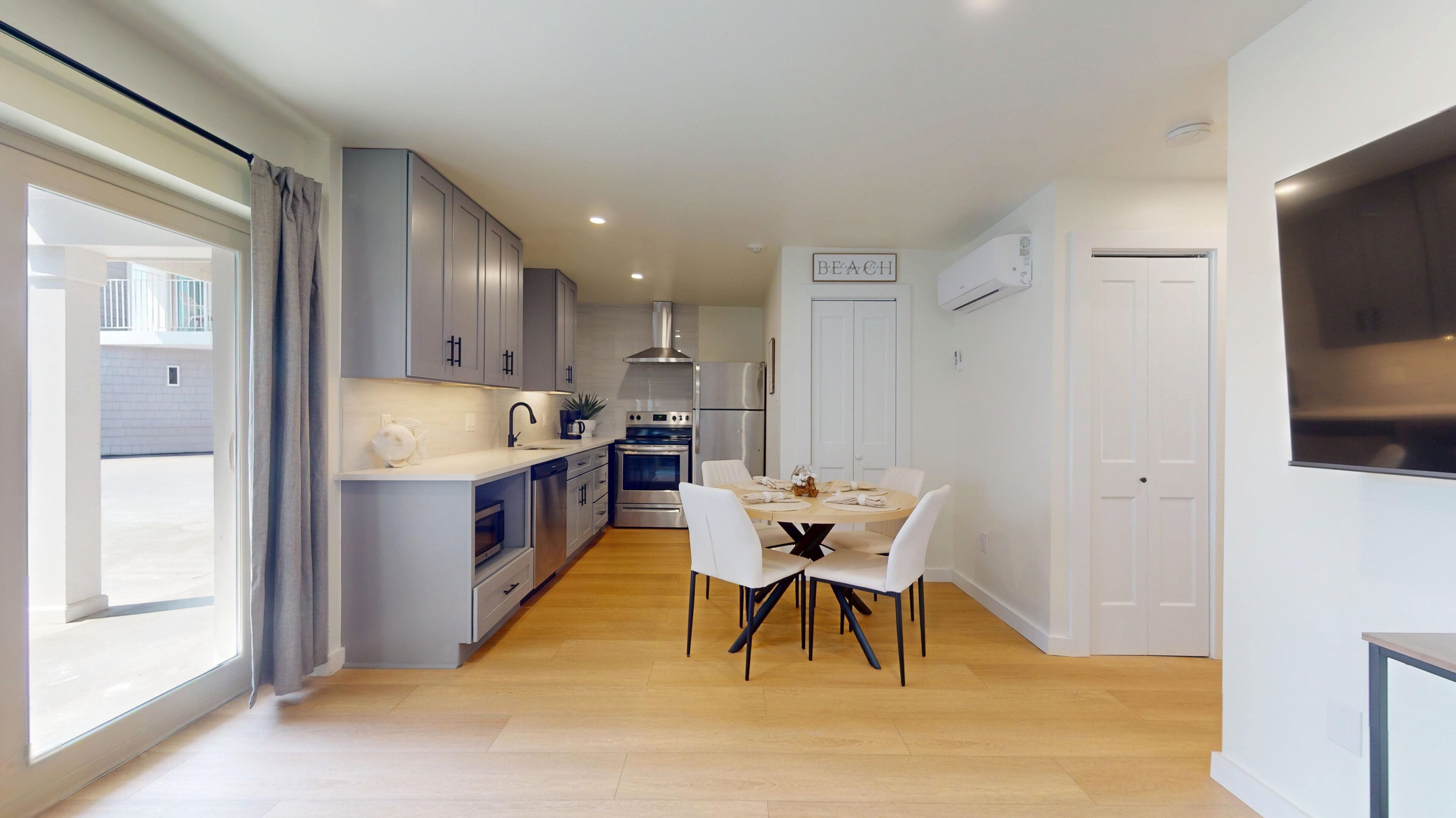 Mini-fridge, microwave, stovetop, dishwasher