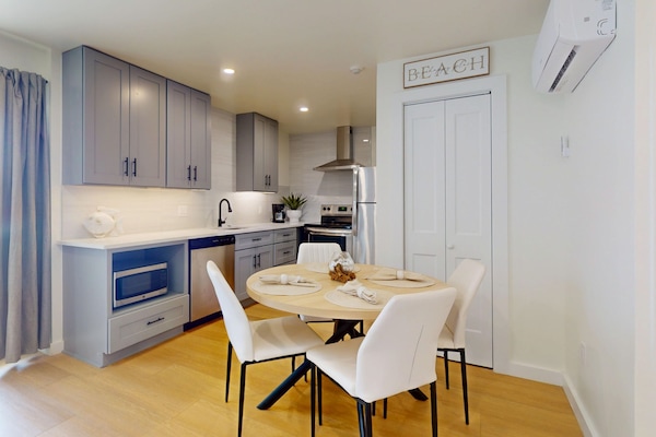 Mini-fridge, microwave, stovetop, dishwasher