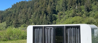Sleek and Modern Glamping Pod in Klamath, Perfect for a Getaway near the Pacific Ocean
