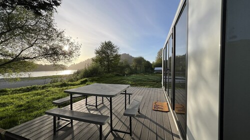 Sleek and Modern Glamping Pod in Klamath, Perfect for a Getaway near the Pacific Ocean