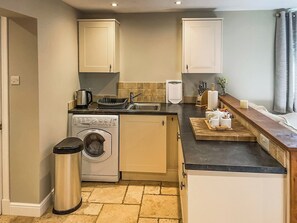 Dishwasher, high chair, cookware/dishes/utensils