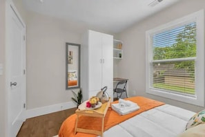 Desk, iron/ironing board, free WiFi, bed sheets